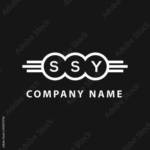 Fototapeta Naklejka Na Ścianę i Meble -  SSY letter logo design on black background. SSY  creative initials letter logo concept. SSY letter design.
