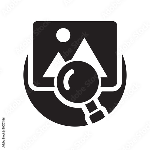 Picture Search , Search solid icon.