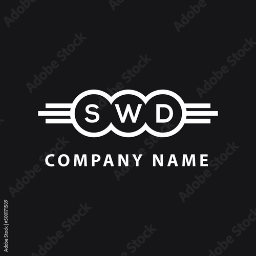 Fototapeta Naklejka Na Ścianę i Meble -  SWD letter logo design on black background. SWD  creative initials letter logo concept. SWD letter design.
