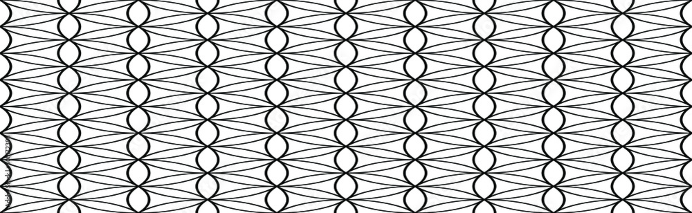 Vector lacy border with geometry ornate grid pattern