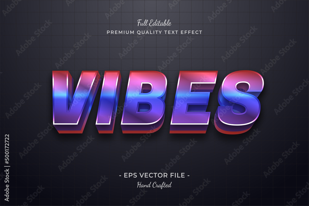 Vibes Gradient editable text effect font style