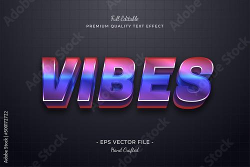 Vibes Gradient editable text effect font style