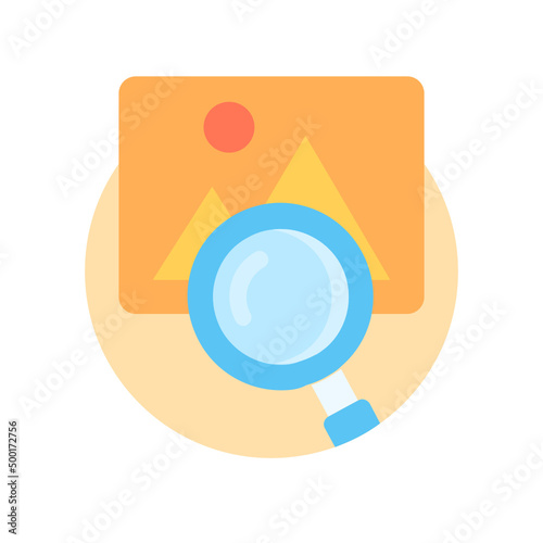 Picture Search , Search flat icon.