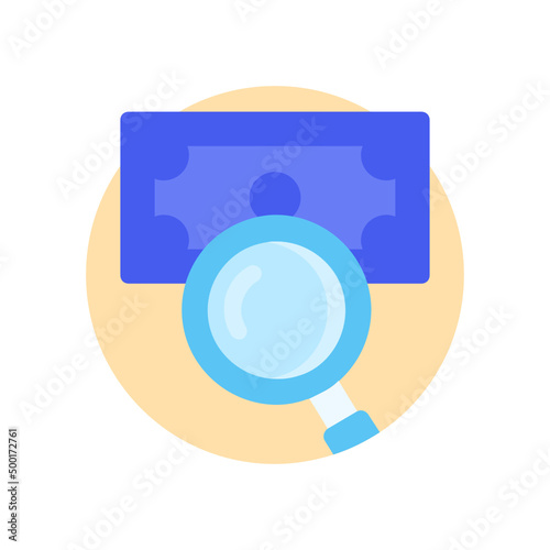 Money Search , Search flat icon.