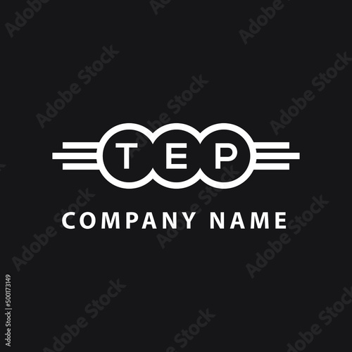 TEP letter logo design on black background. TEP  creative initials letter logo concept. TEP letter design.
