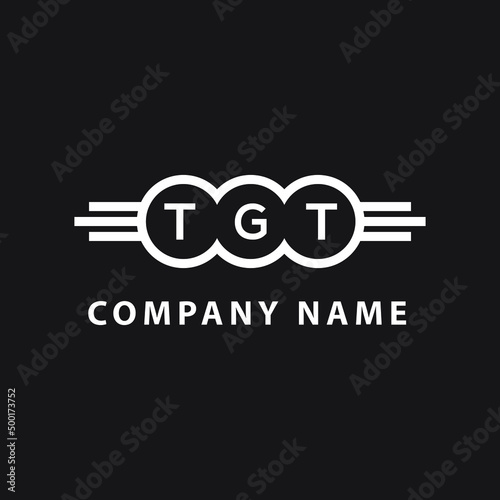TGT letter logo design on black background. TGT  creative initials letter logo concept. TGT letter design.
 photo