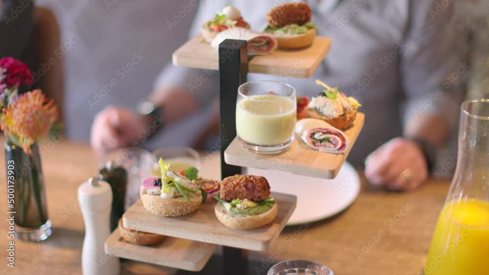 Gourmet tapas style Finger Food served by pro chef Stock ビデオ Adobe Stock