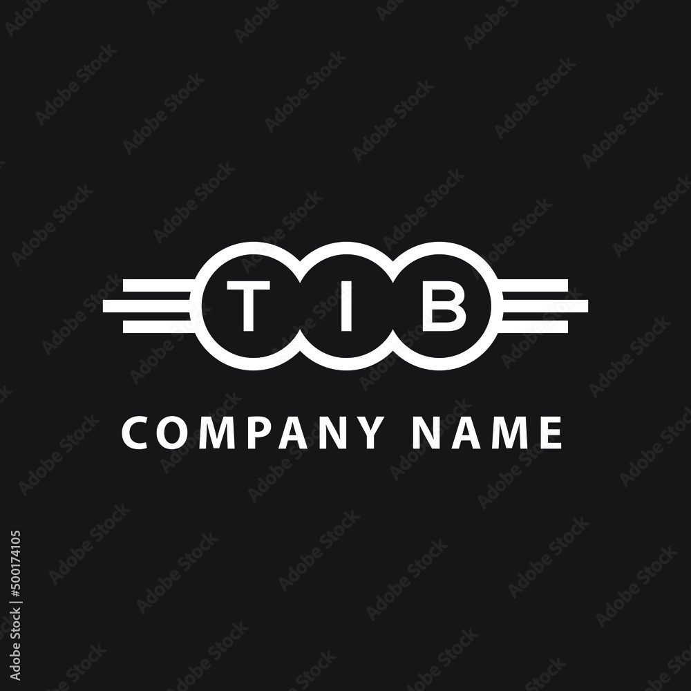 TIB letter logo design on black background. TIB  creative initials letter logo concept. TIB letter design.
