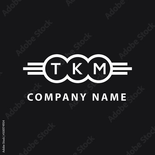 TKM letter logo design on black background. TKM  creative initials letter logo concept. TKM letter design. photo