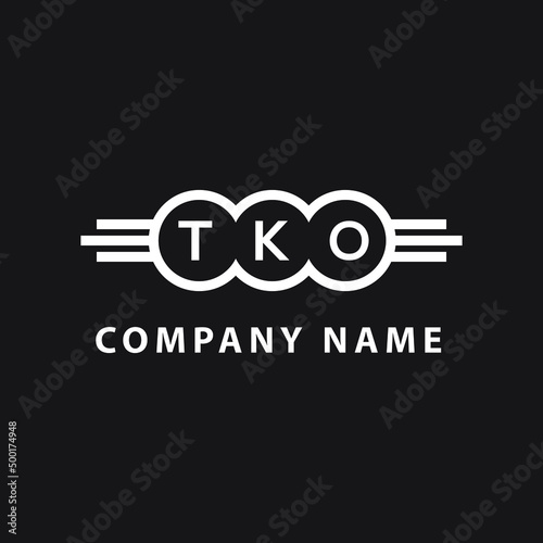 TKO letter logo design on black background. TKO  creative initials letter logo concept. TKO letter design. photo