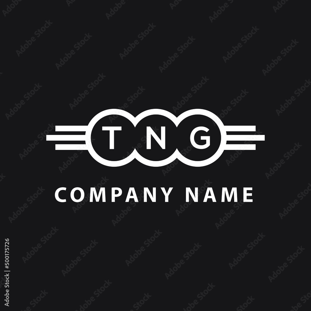 TNG letter logo design on black background. TNG  creative initials letter logo concept. TNG letter design.