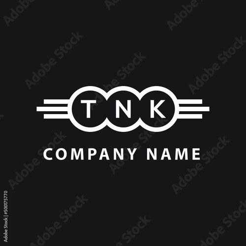 TNK letter logo design on black background. TNK  creative initials letter logo concept. TNK letter design. photo