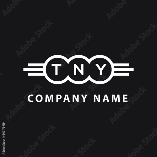 Fototapeta Naklejka Na Ścianę i Meble -  TNY letter logo design on black background. TNY  creative initials letter logo concept. TNY letter design.