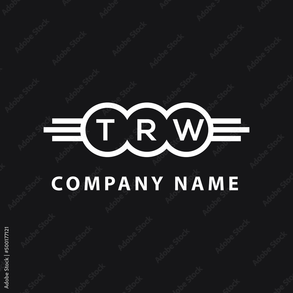 TRW letter logo design on black background. TRW  creative initials letter logo concept. TRW letter design.