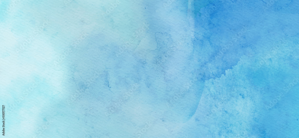 Abstract blue watercolor paint background. Vector illustration