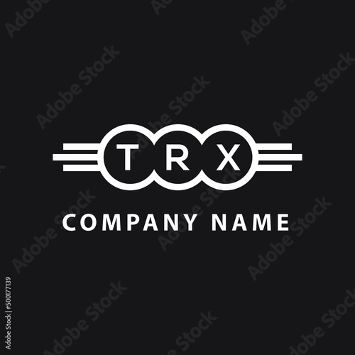 TRX letter logo design on black background. TRX  creative initials letter logo concept. TRX letter design.