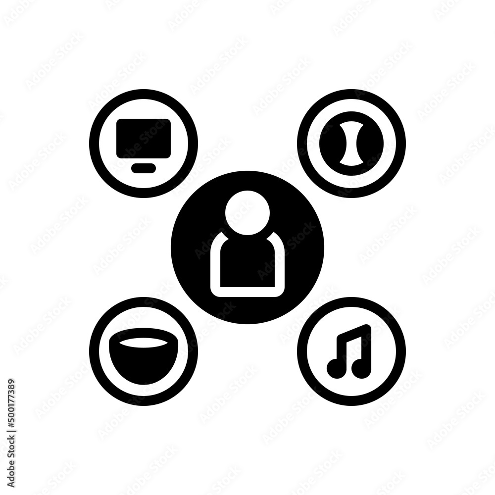 Black solid icon for hobbies Black solid icon for hobbies