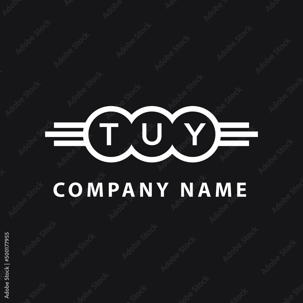 TUY letter logo design on black background. TUY creative initials letter logo concept. TUY letter design. TUY letter logo design on black background. TUY creative initials letter logo concept. TUY letter design.