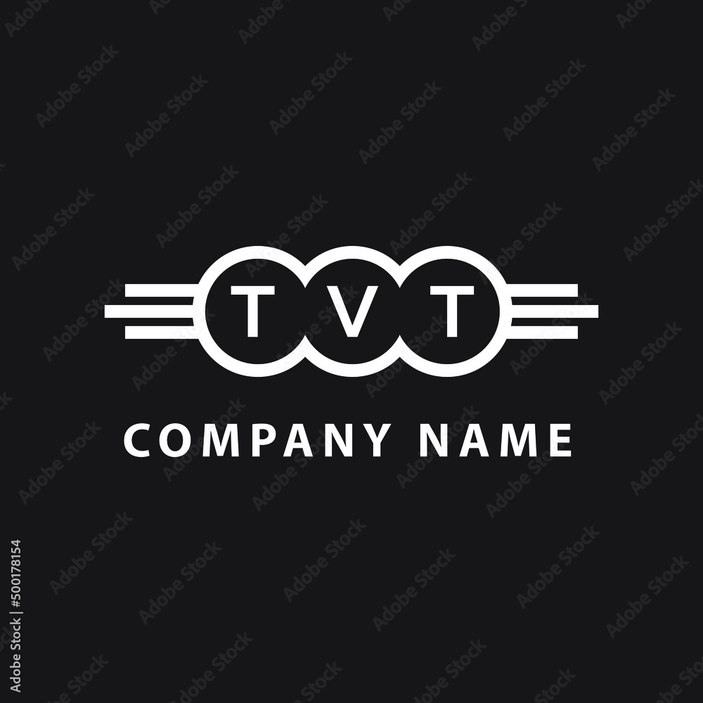 TVT letter logo design on black background. TVT  creative initials letter logo concept. TVT letter design.