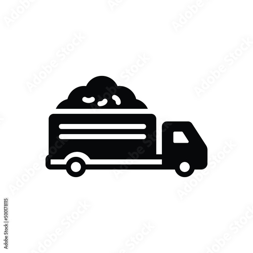 Black solid icon for excess