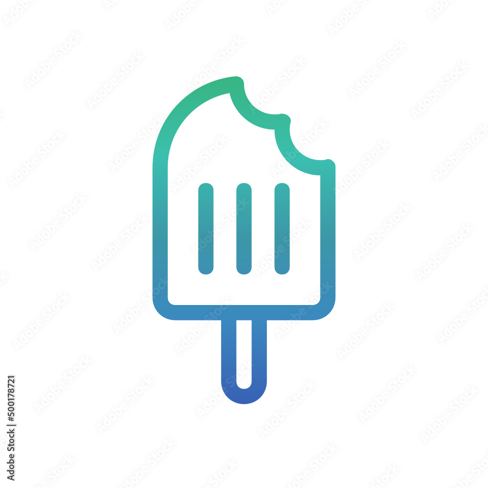 Icecream , Food and drink gradient icon.