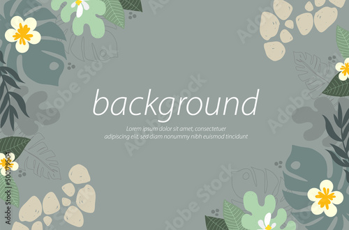 tropical nature green color background art design composition