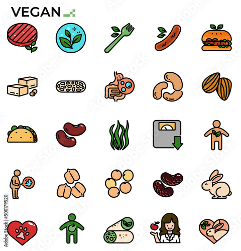 Vegan icon set.
