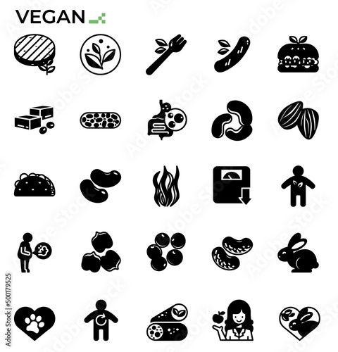 Vegan icon set.