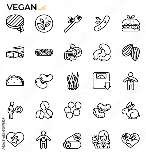 Vegan icon set.