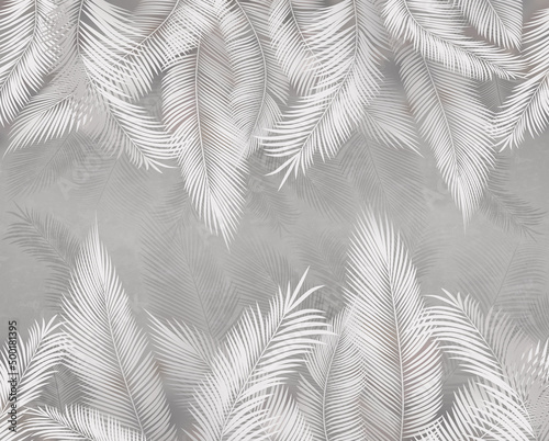 Fototapeta Naklejka Na Ścianę i Meble -  wallpaper palm leaves