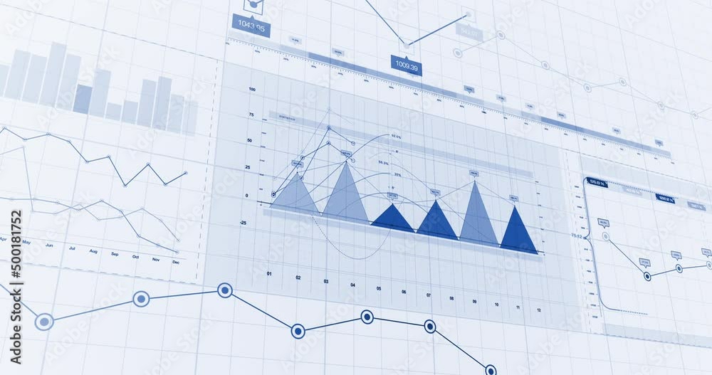 Stock Market Business Data Visualization. Successful Trading. Business and Economy Related 3D Concept.