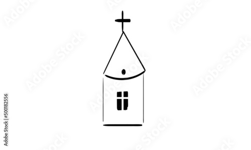 Sketch of First Holy Communion element. Hand Drawn Religious element.
