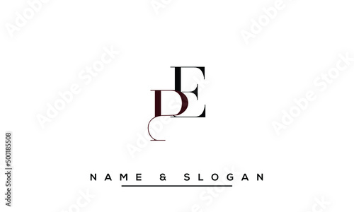 PE,  EP,  P,  E   Abstract  Letters  Logo  Monogram