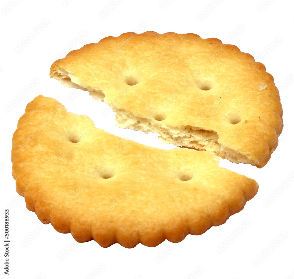 crispy cracker isolated on white background crispy cracker isolated on white background
