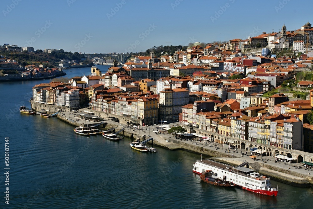 Porto panorama view from the Louis I bridge - Portugal 