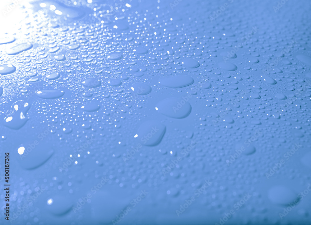 natural water drop texture. Full Frame Shot Of Water Drops On Window. blue background. blue texture natural water drop texture. Full Frame Shot Of Water Drops On Window. blue background. blue texture