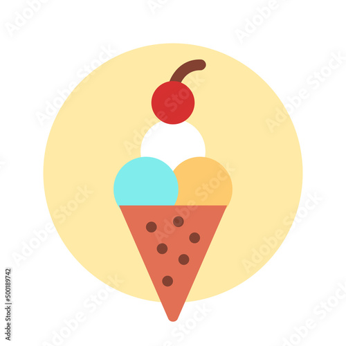 Icecream , Food and drink flat icon.