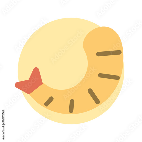 Shrimp , Food and drink flat icon.