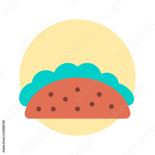 Taco , Food and drink flat icon.