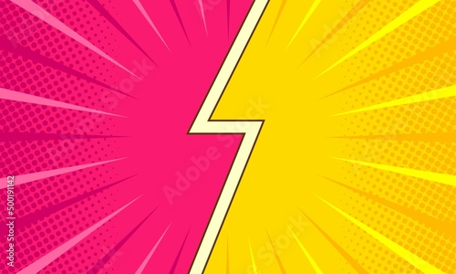 comic cartoon versus fight background