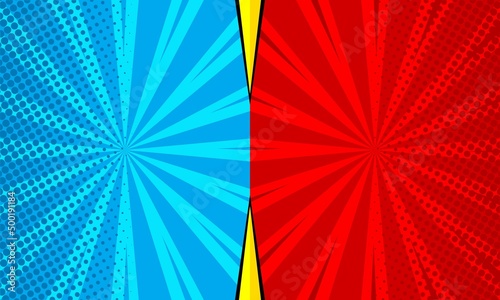 comic cartoon versus fight background