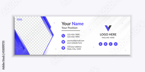 Creative email signature and email footer template layout