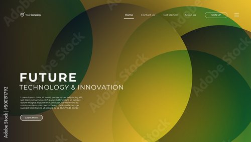 Trendy abstract design template with 3d flow shapes. Dynamic gradient composition. Applicable for landing pages, covers, brochures, flyers, presentations, banners. Vector illustration.