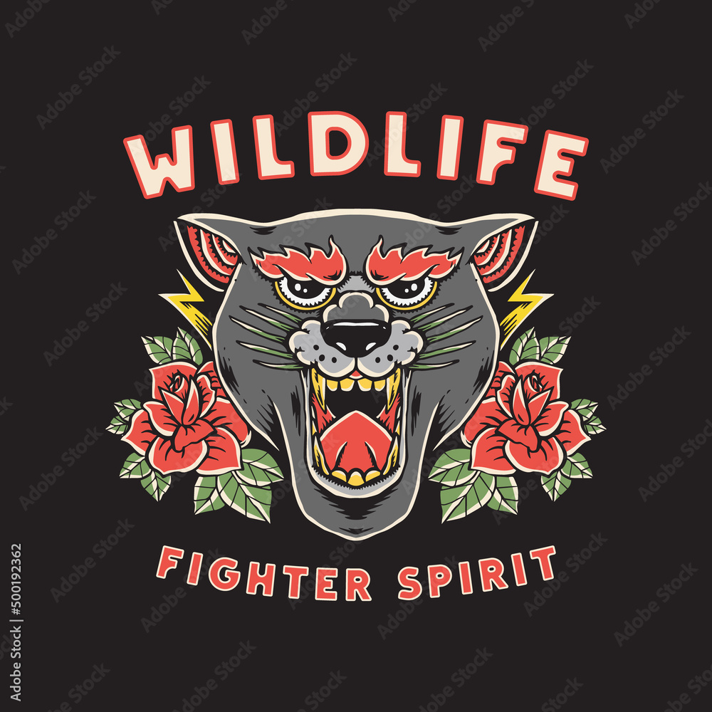 Obraz premium wildlife tiger illustration