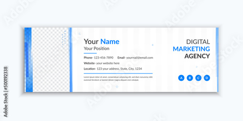 Creative modern email signature and email footer template design