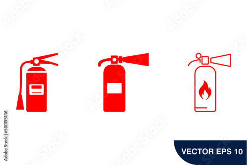 Fire extinguisher icons  symbol vector elements for infographic web