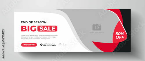 Big sale facebook cover page desgin, web banner for mega sale, flash sale banner template