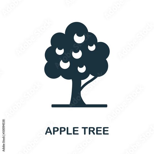 Apple Tree icon. Monochrome simple Apple Tree icon for templates, web design and infographics