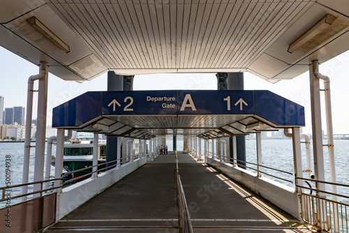 Tokyo water-bus Hinode pier, Japan
