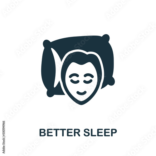 Better Sleep icon. Simple element from yoga collection. Creative Better Sleep icon for web design, templates, infographics and more